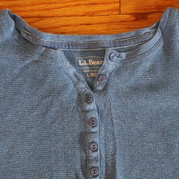 2 L.L. Bean Large Henley Shirts Womens Size L - Picture 3 of 3